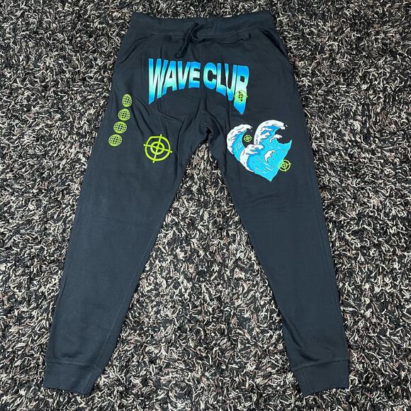 WAVE CLUB "HEART WAVE" ATHLETIC JOGGERS ROD WAVE Black Men’s Sz XL New - Picture 1 of 4